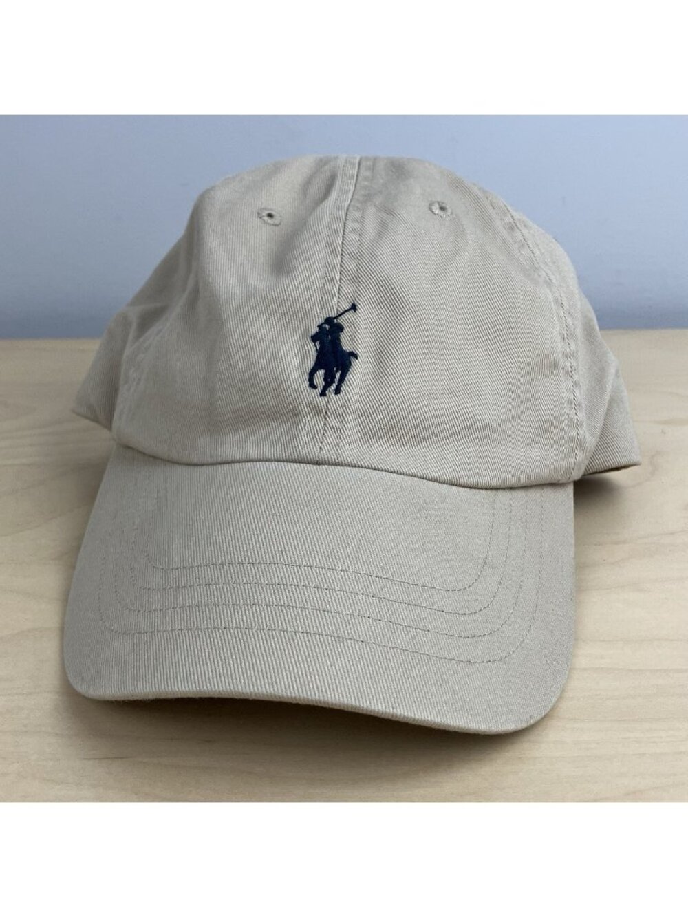 Polo Ralph Lauren Strapback Dad Hat Khaki Embroidered Pony Logo Cap